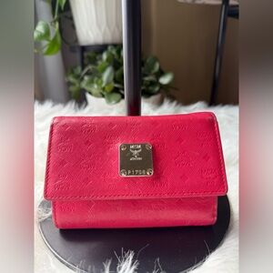 MCM Pink Leather Med Wallet